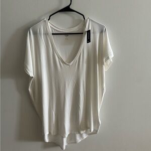 Express White V-Neck Women's Tunic